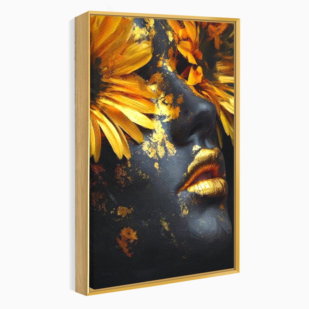 Tablou Canvas Premium, LuxCanva® G1220, Flori din Olimp, Soare, Aura, Lumina, Eclipsa, Zeitate, Mistic, Zeita, Ascuns, Timiditate, Visare, Dorinta, Splendoare, Salon, Birou, Living, Dormitor