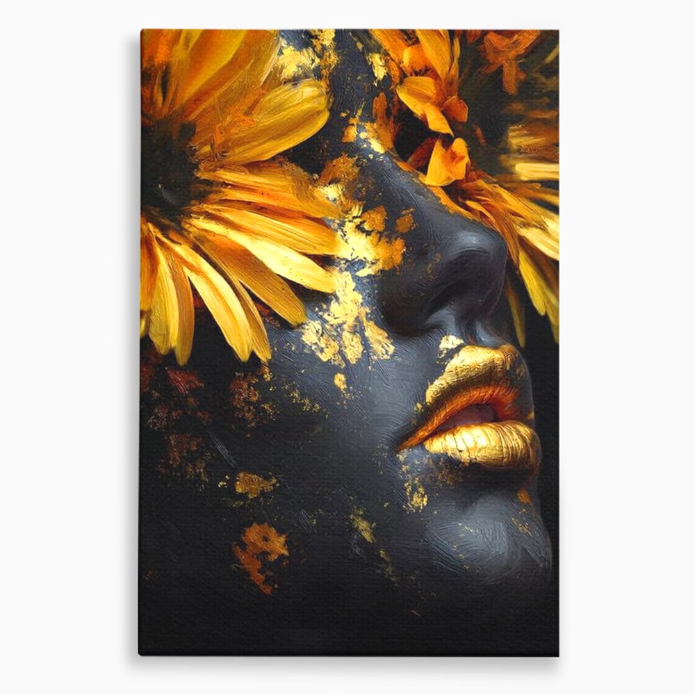 Tablou Canvas Premium, LuxCanva® G1220, Flori din Olimp, Soare, Aura, Lumina, Eclipsa, Zeitate, Mistic, Zeita, Ascuns, Timiditate, Visare, Dorinta, Splendoare, Salon, Birou, Living, Dormitor