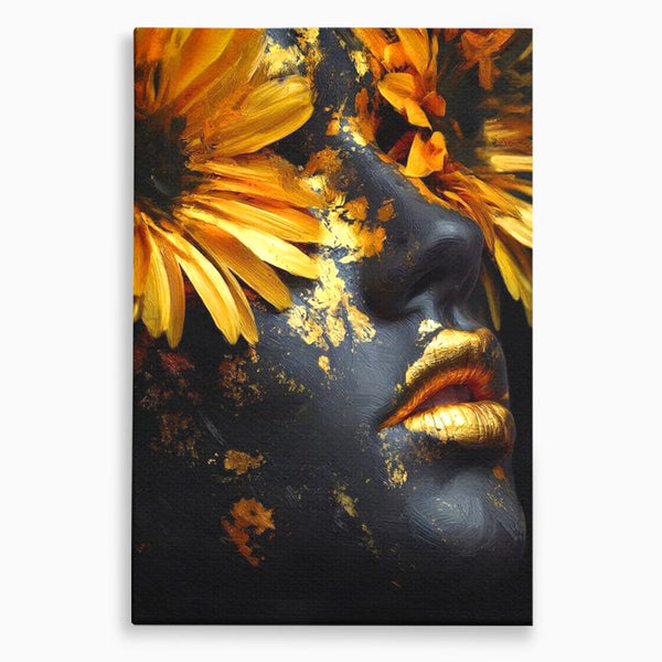 Tablou Canvas Premium, LuxCanva® G1220, Flori din Olimp, Soare, Aura, Lumina, Eclipsa, Zeitate, Mistic, Zeita, Ascuns, Timiditate, Visare, Dorinta, Splendoare, Salon, Birou, Living, Dormitor