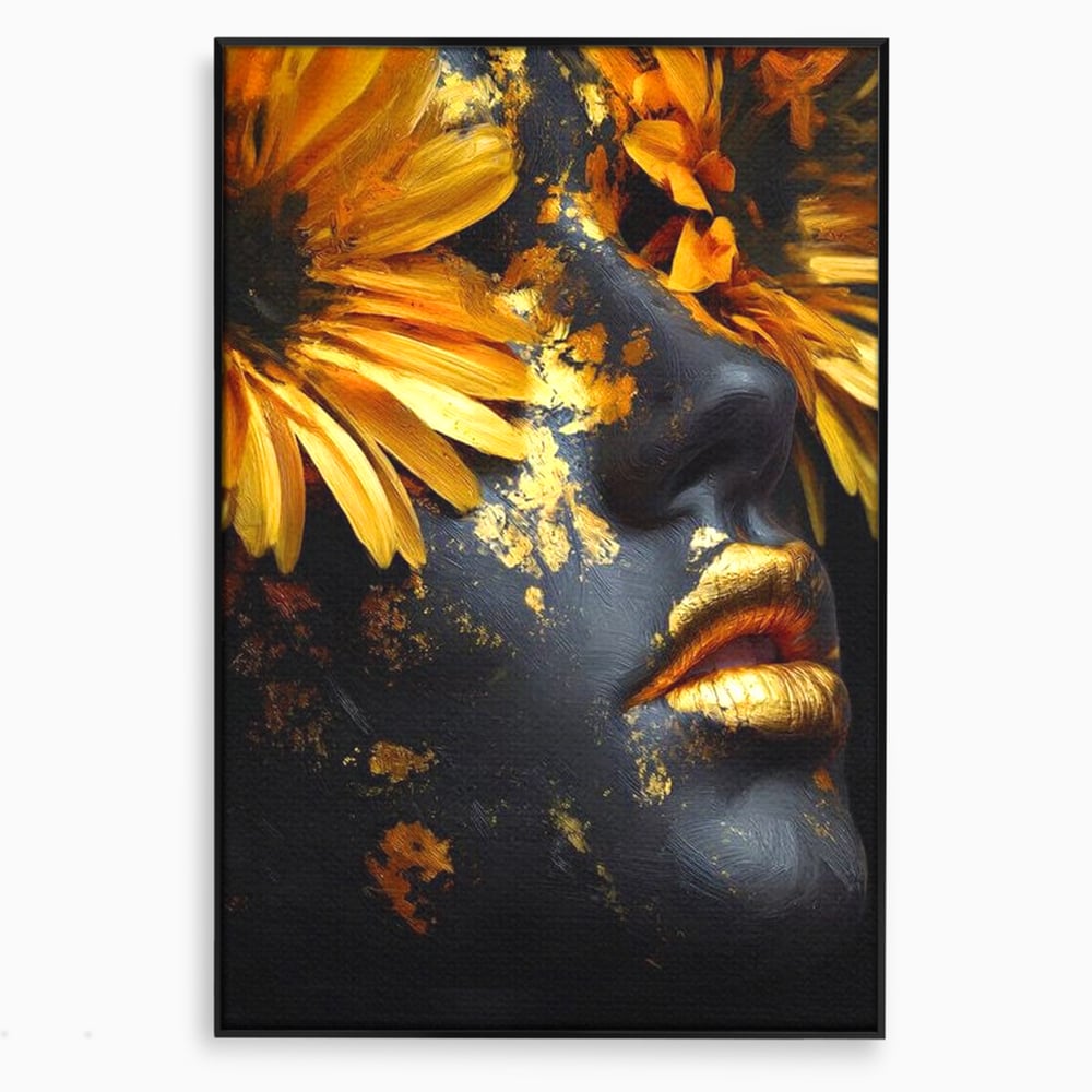 Tablou Canvas Premium, LuxCanva® G1220, Flori din Olimp, Soare, Aura, Lumina, Eclipsa, Zeitate, Mistic, Zeita, Ascuns, Timiditate, Visare, Dorinta, Splendoare, Salon, Birou, Living, Dormitor