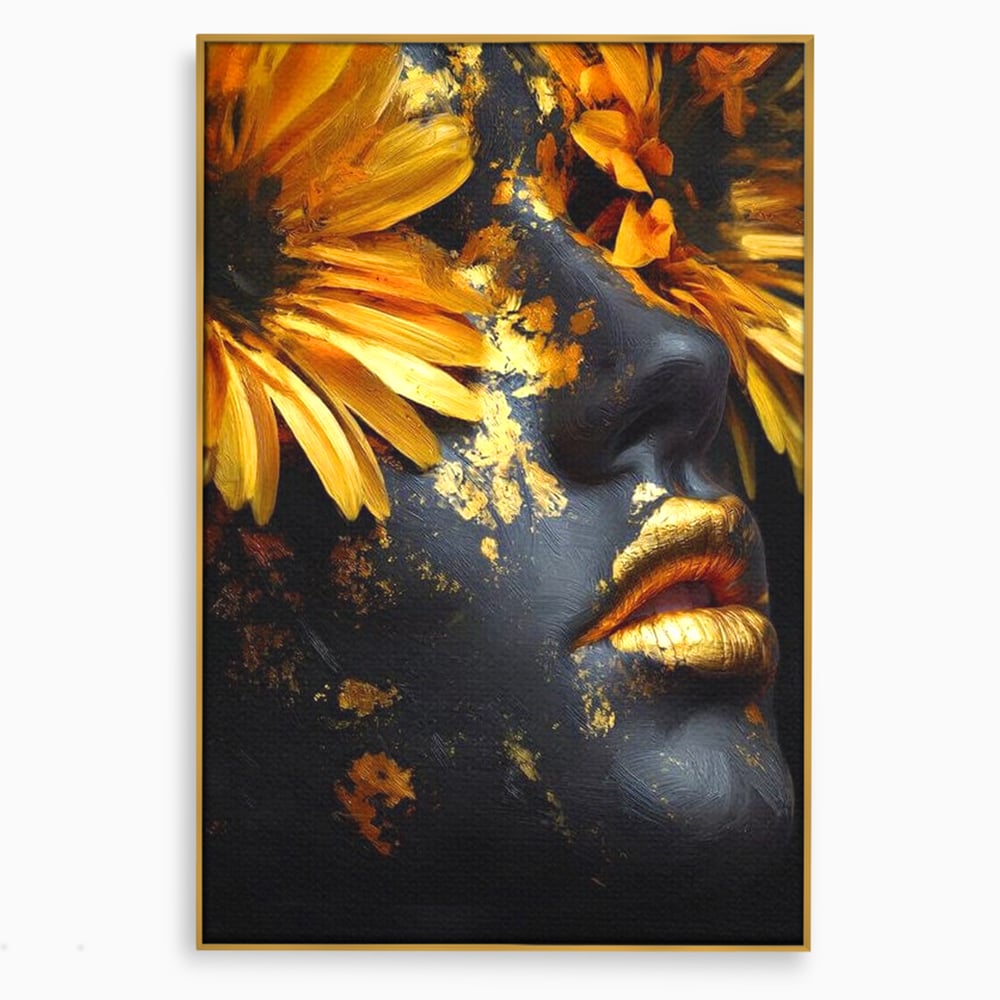 Tablou Canvas Premium, LuxCanva® G1220, Flori din Olimp, Soare, Aura, Lumina, Eclipsa, Zeitate, Mistic, Zeita, Ascuns, Timiditate, Visare, Dorinta, Splendoare, Salon, Birou, Living, Dormitor