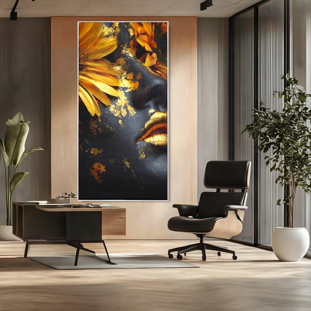 Tablou Canvas Premium, LuxCanva® G1220, Flori din Olimp, Soare, Aura, Lumina, Eclipsa, Zeitate, Mistic, Zeita, Ascuns, Timiditate, Visare, Dorinta, Splendoare, Salon, Birou, Living, Dormitor