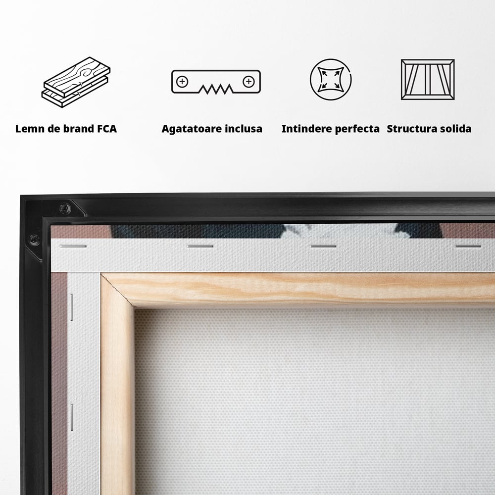 Tablou Canvas Premium, LuxCanva® G1225, Aristocrata Intunericului, Eleganta, Doamna, Palarie, Costum, Negru, Manusi, Mister, Puternica, Rafinata, Autoritara, Lux, Cavaleresc, Salon, Birou, Living, Dormitor