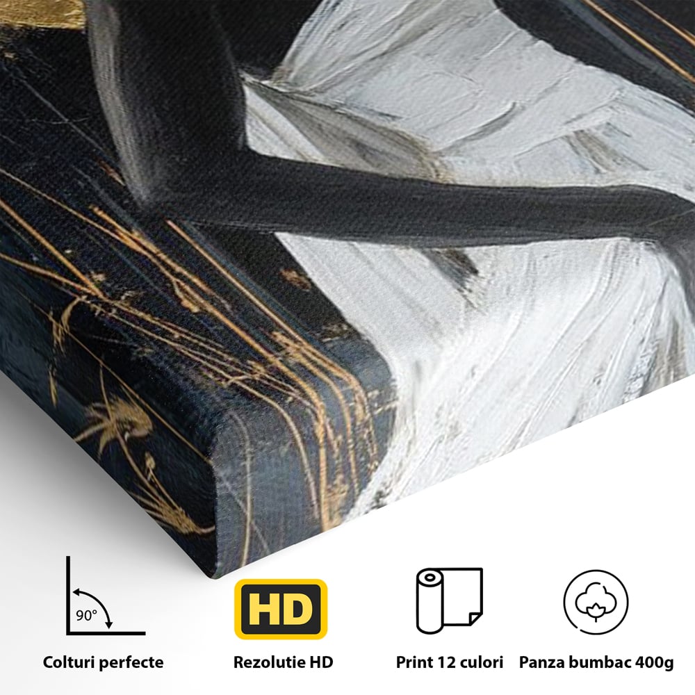 Tablou Canvas Premium, LuxCanva® G1231, Cercul Sacru, Mistic, Vizionar, Auriu, Eteric, Metaforic, Rafinament, Energie, Cerc, Foc, Ochi, Zeita, Aurora, Ancestral, Frumusete, Salon, Living, Dormitor