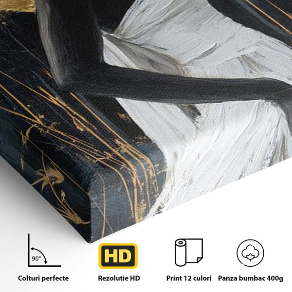 Tablou Canvas Premium, LuxCanva® G1231, Cercul Sacru, Mistic, Vizionar, Auriu, Eteric, Metaforic, Rafinament, Energie, Cerc, Foc, Ochi, Zeita, Aurora, Ancestral, Frumusete, Salon, Living, Dormitor