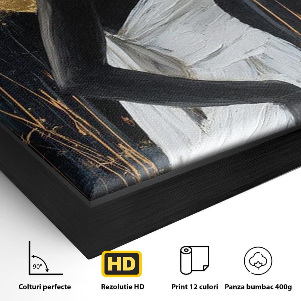 Tablou Canvas Premium, LuxCanva® G1231, Cercul Sacru, Mistic, Vizionar, Auriu, Eteric, Metaforic, Rafinament, Energie, Cerc, Foc, Ochi, Zeita, Aurora, Ancestral, Frumusete, Salon, Living, Dormitor