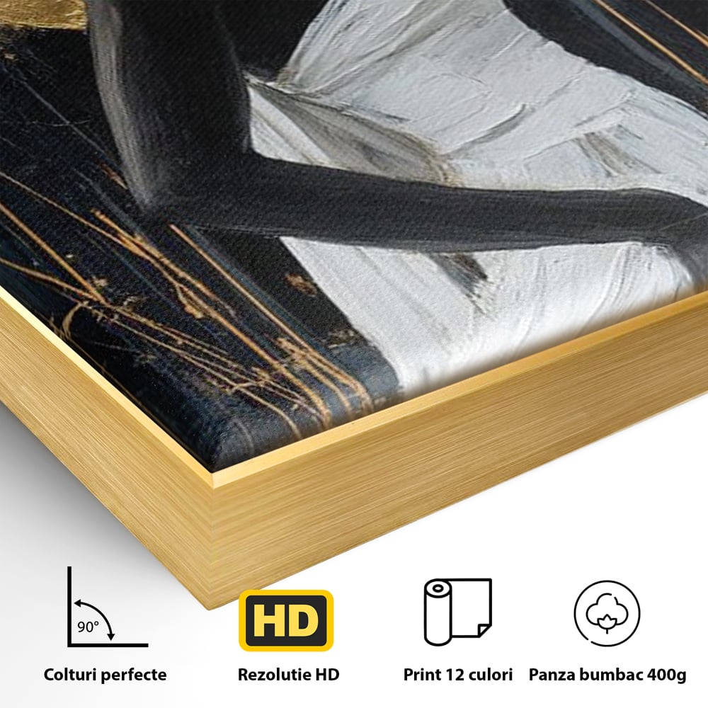 Tablou Canvas Premium, LuxCanva® G1231, Cercul Sacru, Mistic, Vizionar, Auriu, Eteric, Metaforic, Rafinament, Energie, Cerc, Foc, Ochi, Zeita, Aurora, Ancestral, Frumusete, Salon, Living, Dormitor