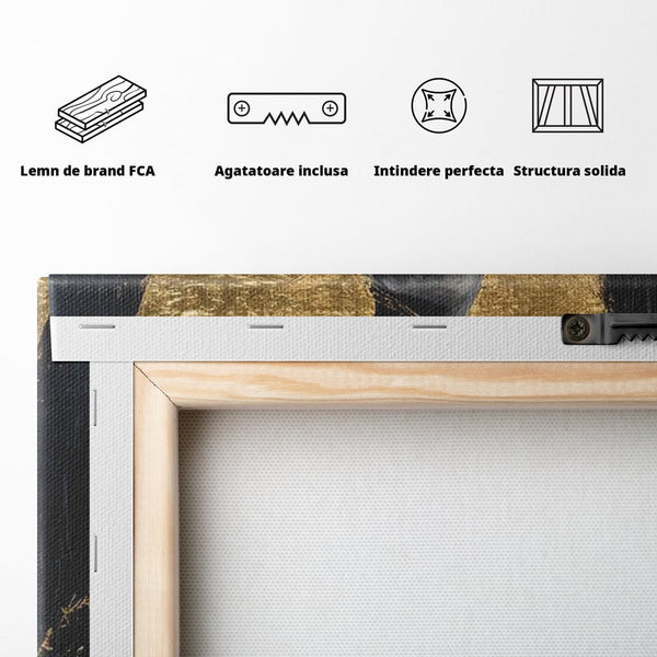 Tablou Canvas Premium, LuxCanva® G1231, Cercul Sacru, Mistic, Vizionar, Auriu, Eteric, Metaforic, Rafinament, Energie, Cerc, Foc, Ochi, Zeita, Aurora, Ancestral, Frumusete, Salon, Living, Dormitor