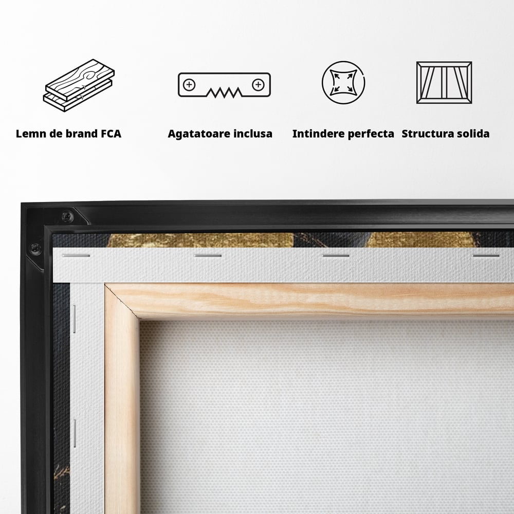 Tablou Canvas Premium, LuxCanva® G1231, Cercul Sacru, Mistic, Vizionar, Auriu, Eteric, Metaforic, Rafinament, Energie, Cerc, Foc, Ochi, Zeita, Aurora, Ancestral, Frumusete, Salon, Living, Dormitor
