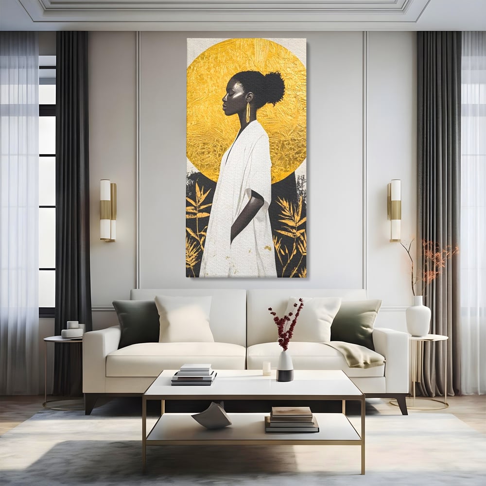 Tablou Canvas Premium, LuxCanva® G1232, Cercul Vietii, Soare, Nemarginit, Tacere, Zeita, Spirit, Solar, Portret, Alchimie, Estetic, Minimalism, Liniste, Calm, Frumusete, Africa, Salon, Living, Dormitor