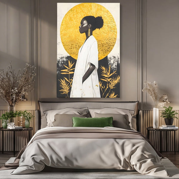 Tablou Canvas Premium, LuxCanva® G1232, Cercul Vietii, Soare, Nemarginit, Tacere, Zeita, Spirit, Solar, Portret, Alchimie, Estetic, Minimalism, Liniste, Calm, Frumusete, Africa, Salon, Living, Dormitor