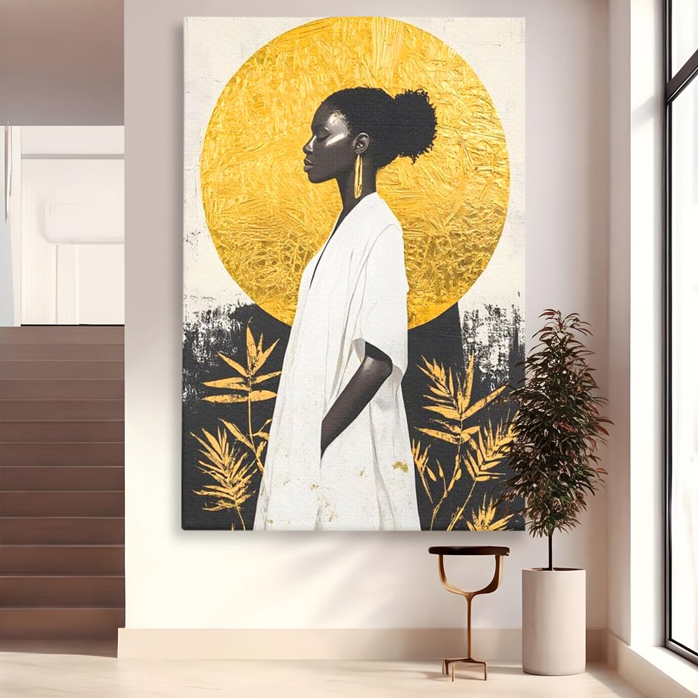 Tablou Canvas Premium, LuxCanva® G1232, Cercul Vietii, Soare, Nemarginit, Tacere, Zeita, Spirit, Solar, Portret, Alchimie, Estetic, Minimalism, Liniste, Calm, Frumusete, Africa, Salon, Living, Dormitor