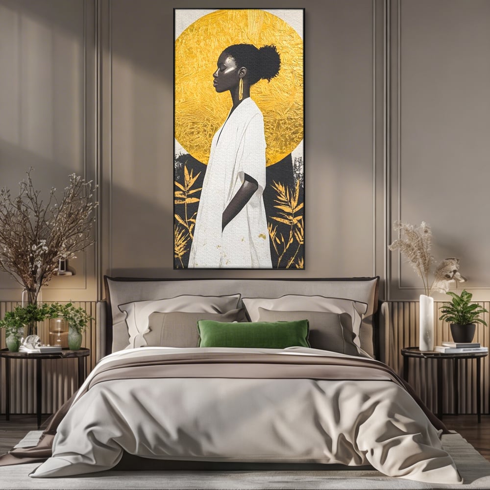 Tablou Canvas Premium, LuxCanva® G1232, Cercul Vietii, Soare, Nemarginit, Tacere, Zeita, Spirit, Solar, Portret, Alchimie, Estetic, Minimalism, Liniste, Calm, Frumusete, Africa, Salon, Living, Dormitor