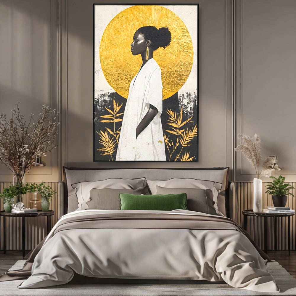 Tablou Canvas Premium, LuxCanva® G1232, Cercul Vietii, Soare, Nemarginit, Tacere, Zeita, Spirit, Solar, Portret, Alchimie, Estetic, Minimalism, Liniste, Calm, Frumusete, Africa, Salon, Living, Dormitor