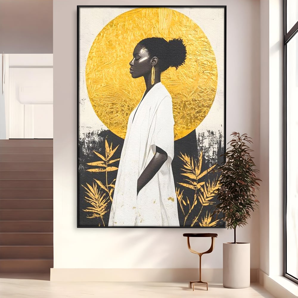 Tablou Canvas Premium, LuxCanva® G1232, Cercul Vietii, Soare, Nemarginit, Tacere, Zeita, Spirit, Solar, Portret, Alchimie, Estetic, Minimalism, Liniste, Calm, Frumusete, Africa, Salon, Living, Dormitor