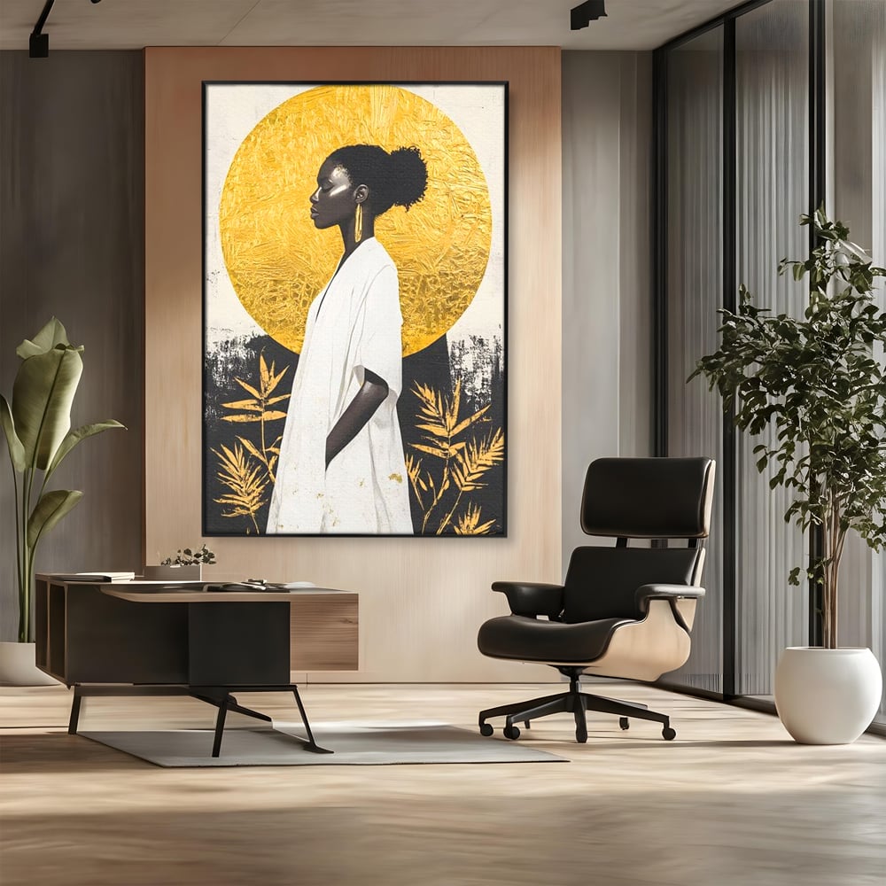 Tablou Canvas Premium, LuxCanva® G1232, Cercul Vietii, Soare, Nemarginit, Tacere, Zeita, Spirit, Solar, Portret, Alchimie, Estetic, Minimalism, Liniste, Calm, Frumusete, Africa, Salon, Living, Dormitor