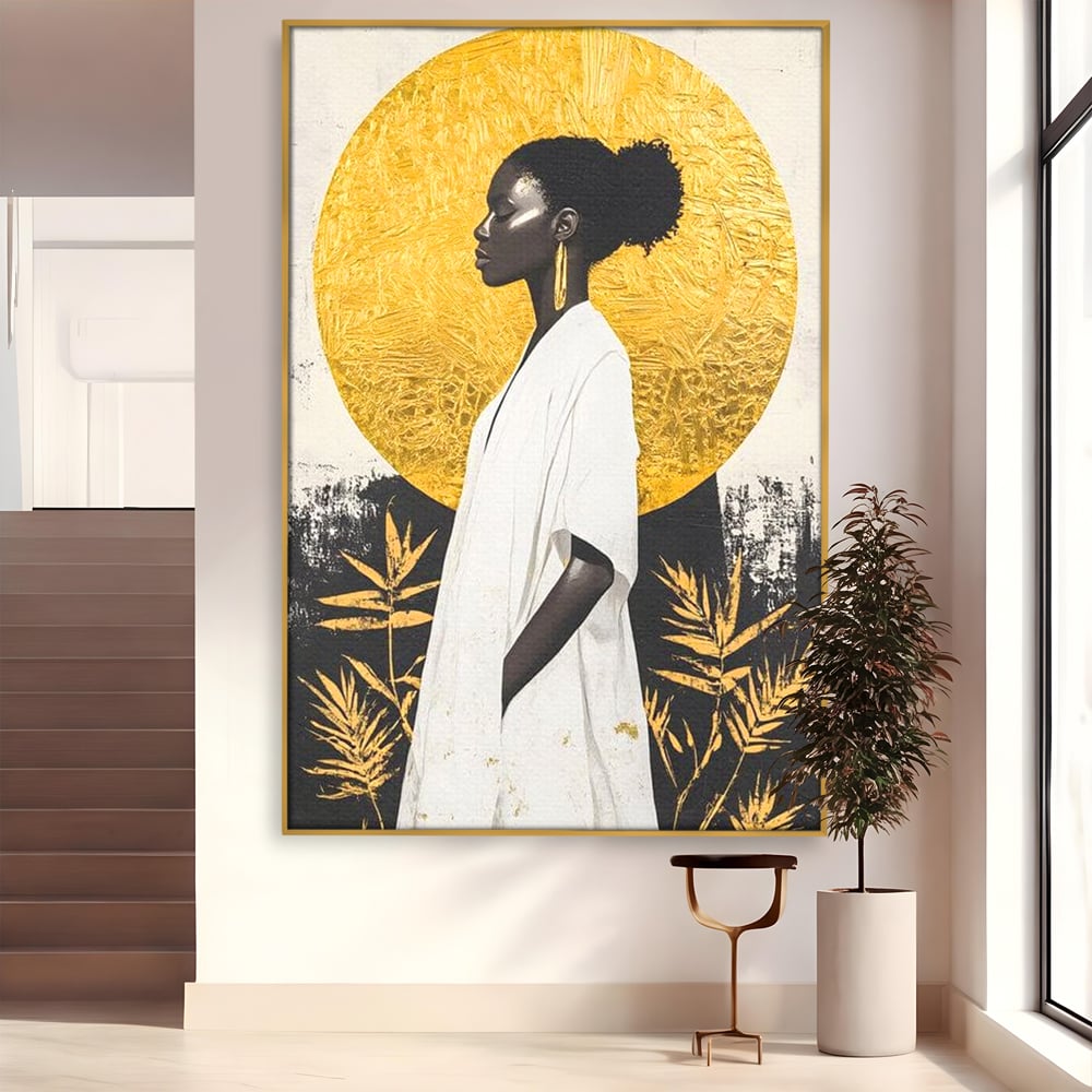 Tablou Canvas Premium, LuxCanva® G1232, Cercul Vietii, Soare, Nemarginit, Tacere, Zeita, Spirit, Solar, Portret, Alchimie, Estetic, Minimalism, Liniste, Calm, Frumusete, Africa, Salon, Living, Dormitor