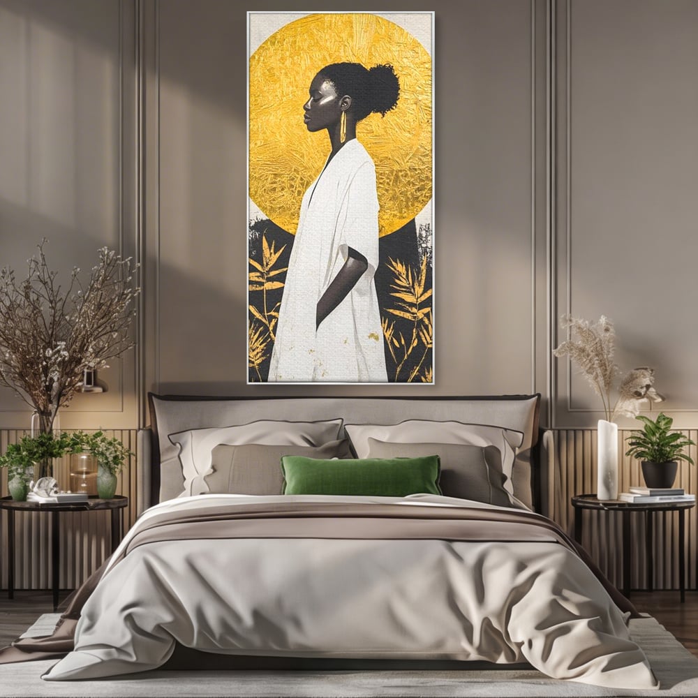 Tablou Canvas Premium, LuxCanva® G1232, Cercul Vietii, Soare, Nemarginit, Tacere, Zeita, Spirit, Solar, Portret, Alchimie, Estetic, Minimalism, Liniste, Calm, Frumusete, Africa, Salon, Living, Dormitor
