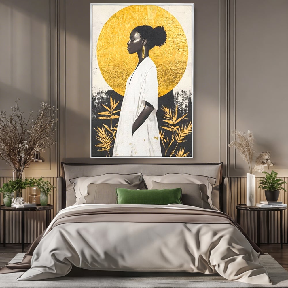 Tablou Canvas Premium, LuxCanva® G1232, Cercul Vietii, Soare, Nemarginit, Tacere, Zeita, Spirit, Solar, Portret, Alchimie, Estetic, Minimalism, Liniste, Calm, Frumusete, Africa, Salon, Living, Dormitor