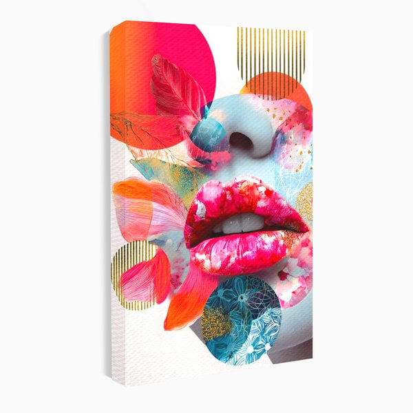 Tablou Canvas Premium, LuxCanva® G1233, Euforia Buzelor,  Pop Art, Senzual, Floral, Abstract, Expresivitate, Culoare, Dorinta, Acvatic, Vis, Fluture, Seductie, Sarut, Neon, Salon, Living, Dormitor