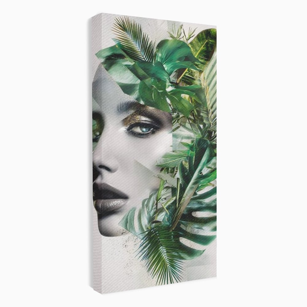 Tablou Canvas Premium, LuxCanva® G1237, Respiratia Padurii, Verde, Interior, Natura, Privire, Tacere, Botanic, Frunze, Muza, Tropice, Eteric, Organic, Luxuriant, Vegetal, Ecologic, Salon, Living, Dormitor
