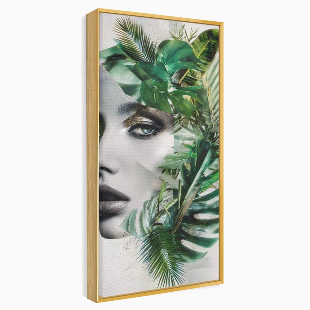 Tablou Canvas Premium, LuxCanva® G1237, Respiratia Padurii, Verde, Interior, Natura, Privire, Tacere, Botanic, Frunze, Muza, Tropice, Eteric, Organic, Luxuriant, Vegetal, Ecologic, Salon, Living, Dormitor