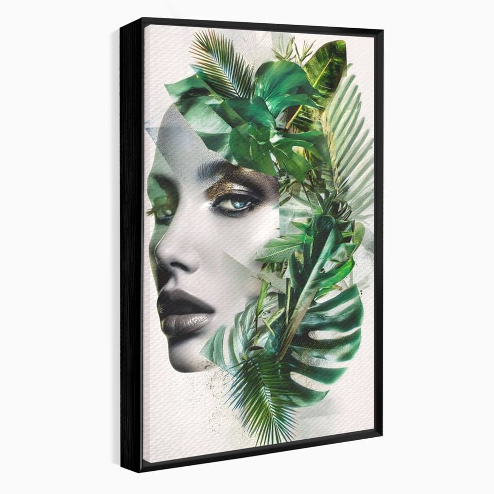 Tablou Canvas Premium, LuxCanva® G1237, Respiratia Padurii, Verde, Interior, Natura, Privire, Tacere, Botanic, Frunze, Muza, Tropice, Eteric, Organic, Luxuriant, Vegetal, Ecologic, Salon, Living, Dormitor