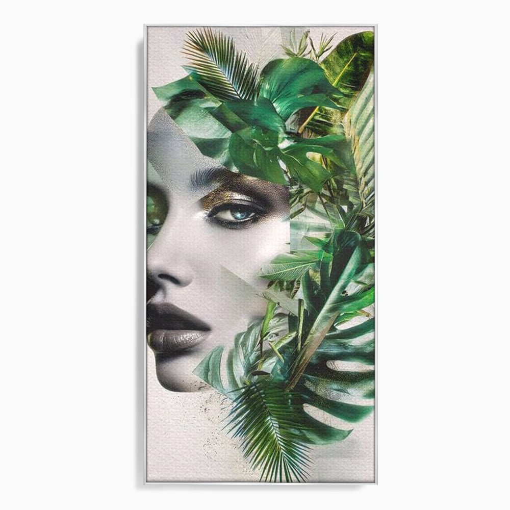 Tablou Canvas Premium, LuxCanva® G1237, Respiratia Padurii, Verde, Interior, Natura, Privire, Tacere, Botanic, Frunze, Muza, Tropice, Eteric, Organic, Luxuriant, Vegetal, Ecologic, Salon, Living, Dormitor