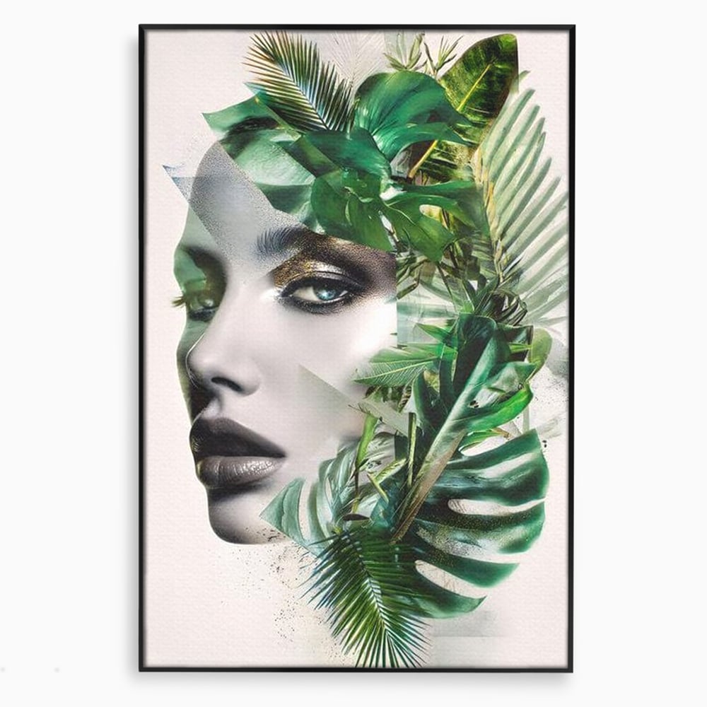Tablou Canvas Premium, LuxCanva® G1237, Respiratia Padurii, Verde, Interior, Natura, Privire, Tacere, Botanic, Frunze, Muza, Tropice, Eteric, Organic, Luxuriant, Vegetal, Ecologic, Salon, Living, Dormitor