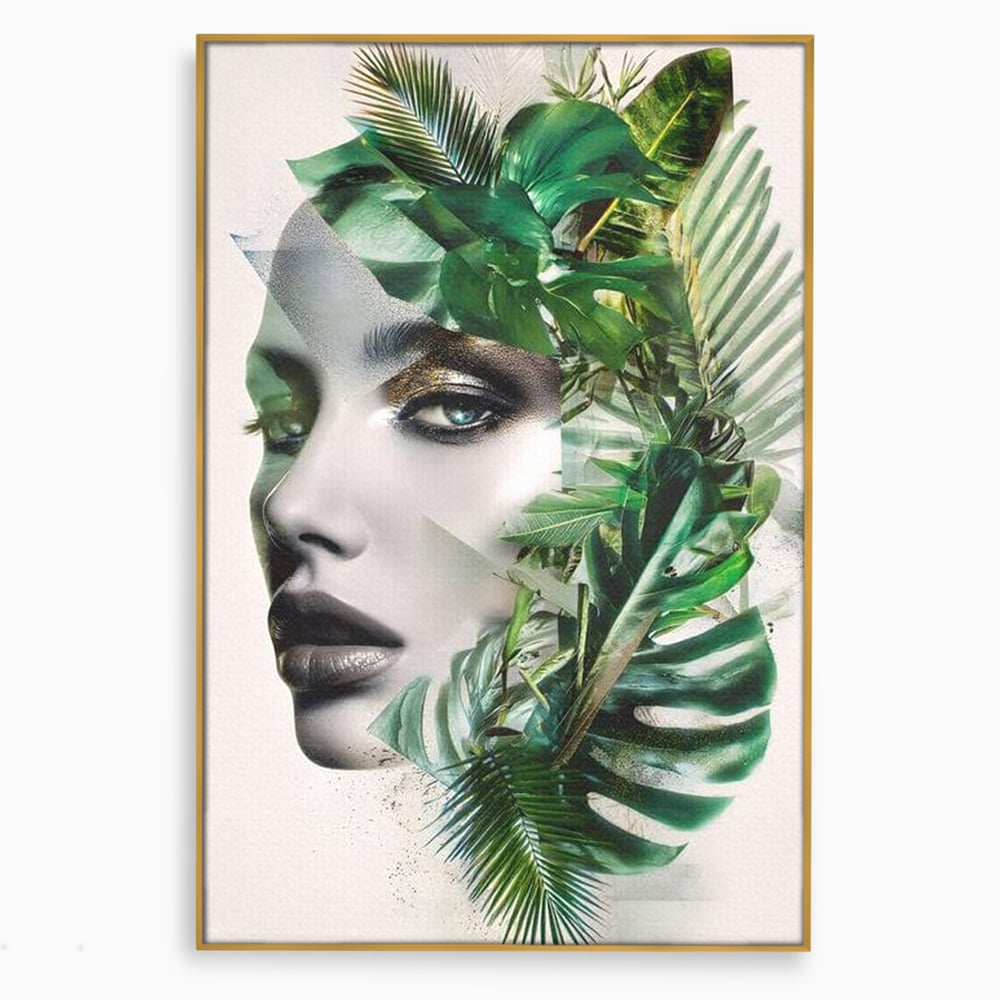Tablou Canvas Premium, LuxCanva® G1237, Respiratia Padurii, Verde, Interior, Natura, Privire, Tacere, Botanic, Frunze, Muza, Tropice, Eteric, Organic, Luxuriant, Vegetal, Ecologic, Salon, Living, Dormitor