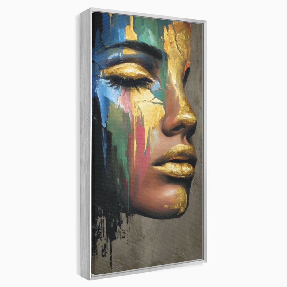 Tablou Canvas Premium, LuxCanva® G1239, Lumina din Tine, Vis, Aur, Chip, Reflexie, Suspin, Lumina, Lacrimi, Stralucire, Metamorfoza, Dualitate, Femeie, Timp, Fragilitate, Salon, Living, Dormitor