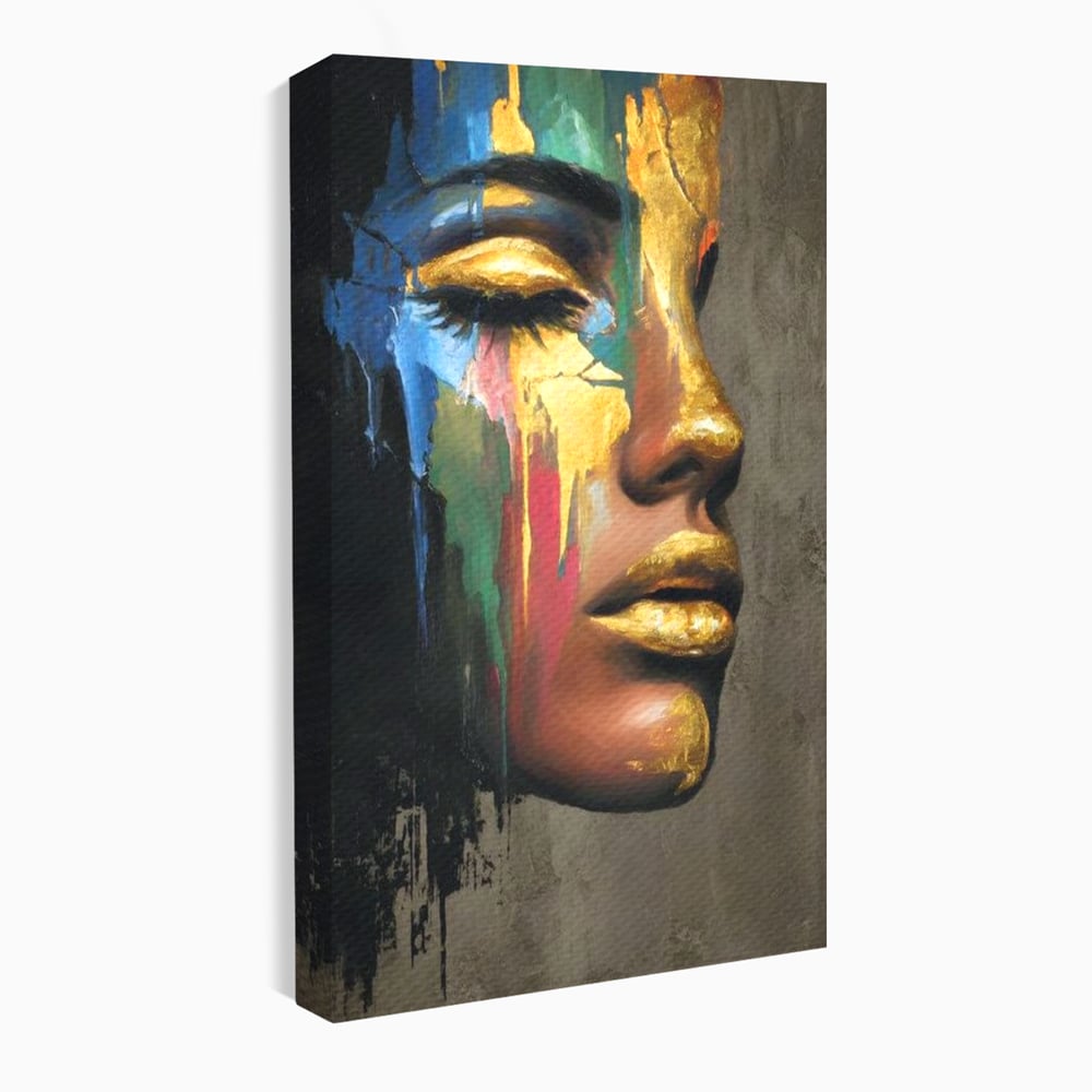 Tablou Canvas Premium, LuxCanva® G1239, Lumina din Tine, Vis, Aur, Chip, Reflexie, Suspin, Lumina, Lacrimi, Stralucire, Metamorfoza, Dualitate, Femeie, Timp, Fragilitate, Salon, Living, Dormitor