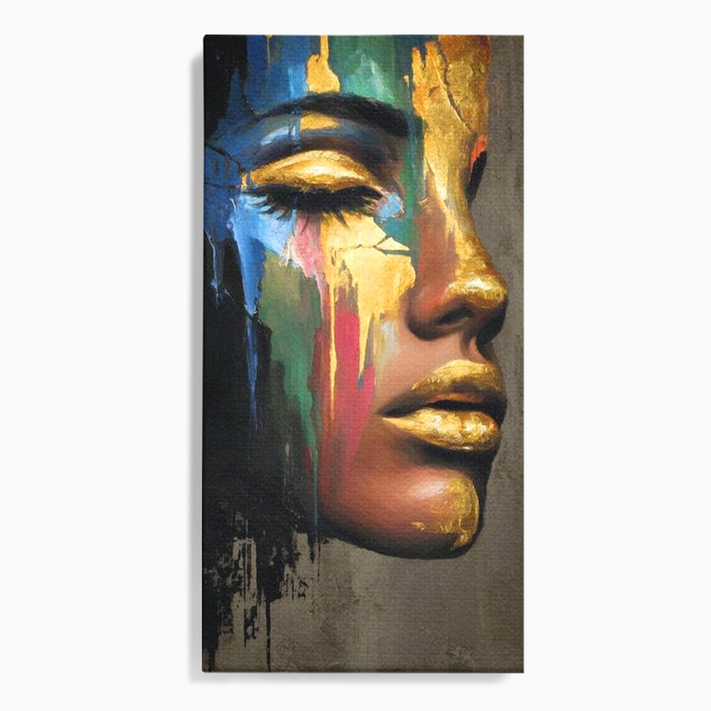 Tablou Canvas Premium, LuxCanva® G1239, Lumina din Tine, Vis, Aur, Chip, Reflexie, Suspin, Lumina, Lacrimi, Stralucire, Metamorfoza, Dualitate, Femeie, Timp, Fragilitate, Salon, Living, Dormitor