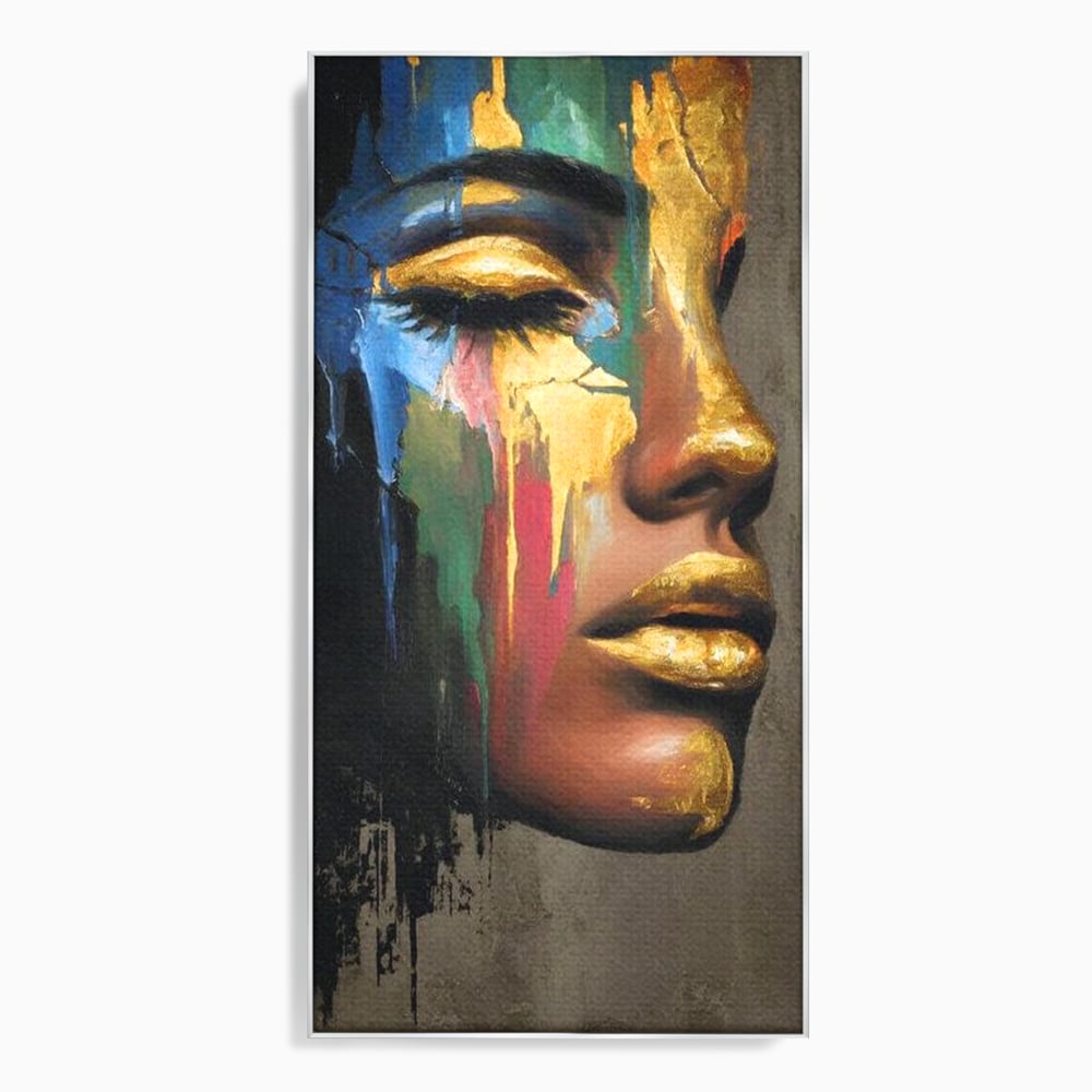 Tablou Canvas Premium, LuxCanva® G1239, Lumina din Tine, Vis, Aur, Chip, Reflexie, Suspin, Lumina, Lacrimi, Stralucire, Metamorfoza, Dualitate, Femeie, Timp, Fragilitate, Salon, Living, Dormitor
