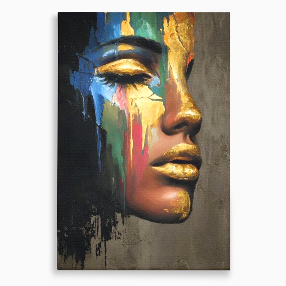 Tablou Canvas Premium, LuxCanva® G1239, Lumina din Tine, Vis, Aur, Chip, Reflexie, Suspin, Lumina, Lacrimi, Stralucire, Metamorfoza, Dualitate, Femeie, Timp, Fragilitate, Salon, Living, Dormitor