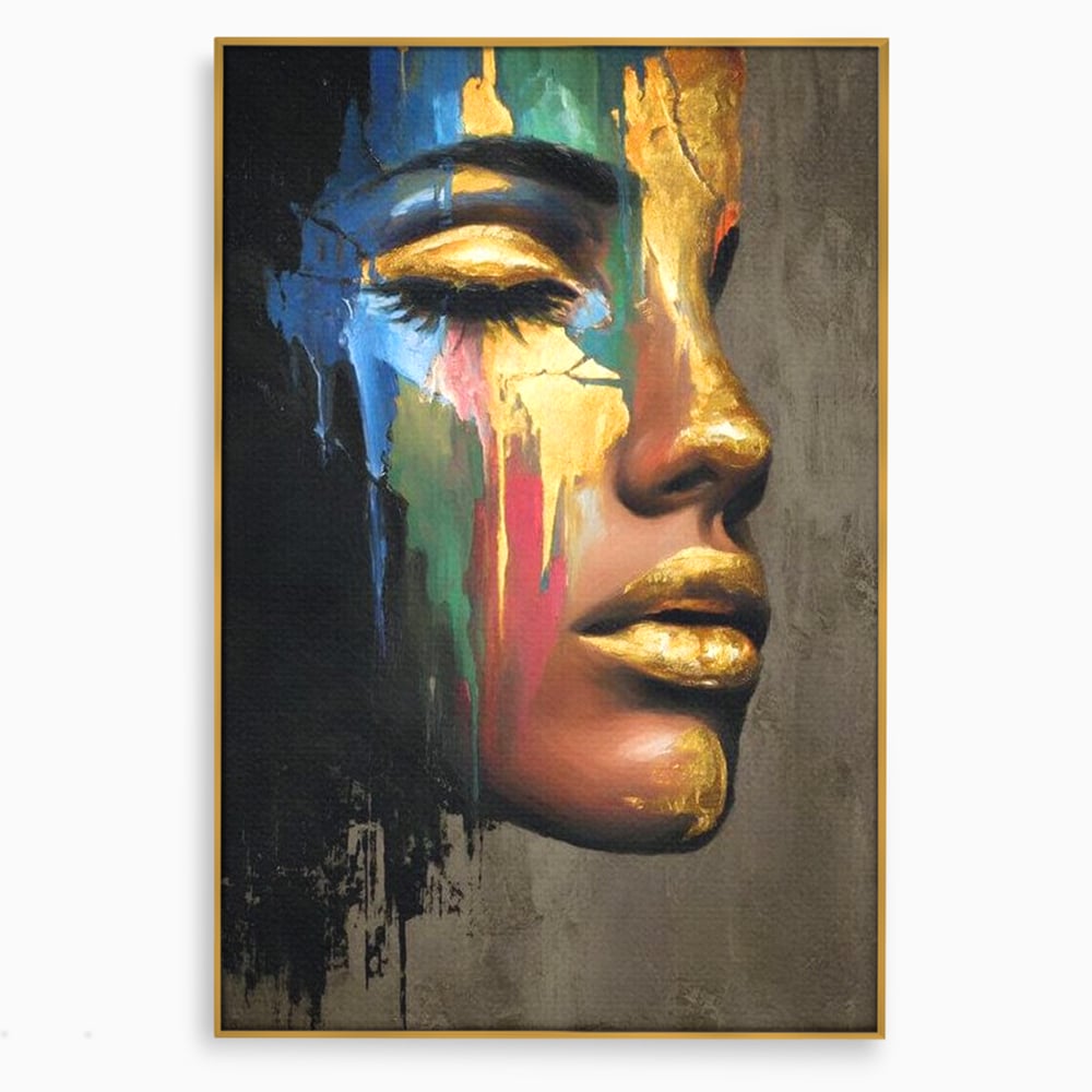 Tablou Canvas Premium, LuxCanva® G1239, Lumina din Tine, Vis, Aur, Chip, Reflexie, Suspin, Lumina, Lacrimi, Stralucire, Metamorfoza, Dualitate, Femeie, Timp, Fragilitate, Salon, Living, Dormitor