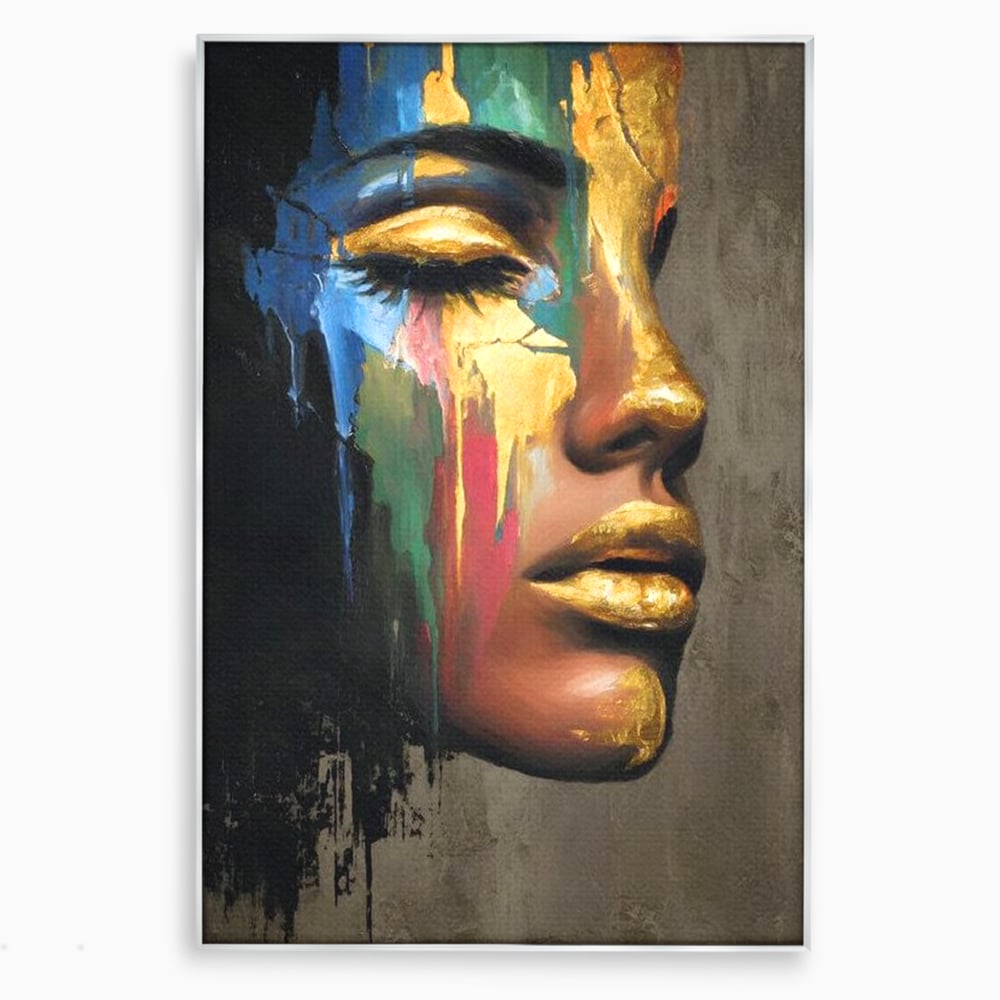 Tablou Canvas Premium, LuxCanva® G1239, Lumina din Tine, Vis, Aur, Chip, Reflexie, Suspin, Lumina, Lacrimi, Stralucire, Metamorfoza, Dualitate, Femeie, Timp, Fragilitate, Salon, Living, Dormitor