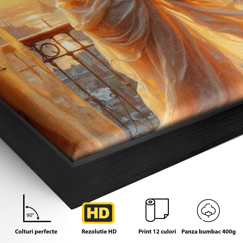 Tablou Canvas Premium, LuxCanva® G1240, Sclipiri de Dor,  Rasarit, Raza, Seara, Melancolie, Fragil, Frumusete, Vraja, Hipnotic, Diafan, Senzualitate, Emotie, Decoratiune, Zeita, Salon, Living, Dormitor