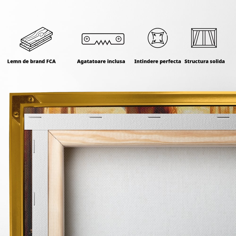 Tablou Canvas Premium, LuxCanva® G1240, Sclipiri de Dor,  Rasarit, Raza, Seara, Melancolie, Fragil, Frumusete, Vraja, Hipnotic, Diafan, Senzualitate, Emotie, Decoratiune, Zeita, Salon, Living, Dormitor