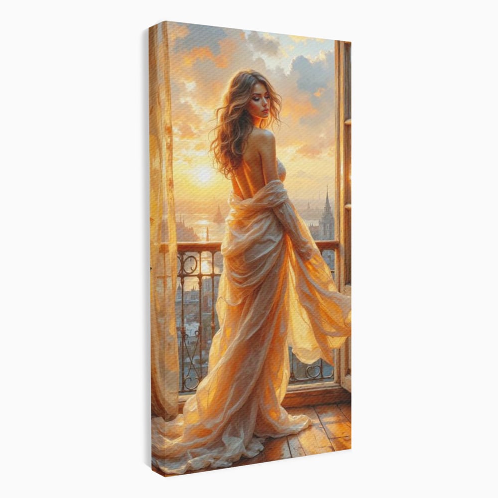 Tablou Canvas Premium, LuxCanva® G1240, Sclipiri de Dor,  Rasarit, Raza, Seara, Melancolie, Fragil, Frumusete, Vraja, Hipnotic, Diafan, Senzualitate, Emotie, Decoratiune, Zeita, Salon, Living, Dormitor