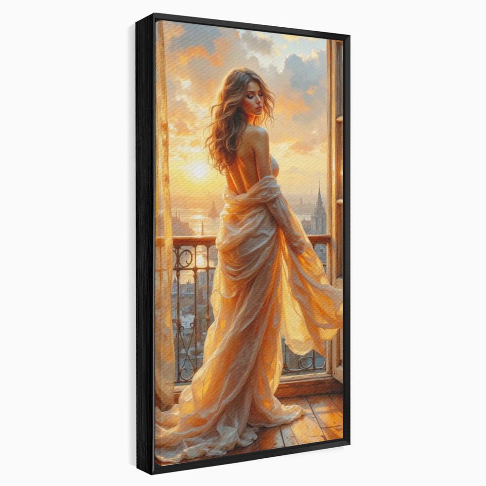 Tablou Canvas Premium, LuxCanva® G1240, Sclipiri de Dor,  Rasarit, Raza, Seara, Melancolie, Fragil, Frumusete, Vraja, Hipnotic, Diafan, Senzualitate, Emotie, Decoratiune, Zeita, Salon, Living, Dormitor