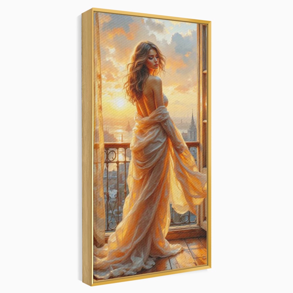 Tablou Canvas Premium, LuxCanva® G1240, Sclipiri de Dor,  Rasarit, Raza, Seara, Melancolie, Fragil, Frumusete, Vraja, Hipnotic, Diafan, Senzualitate, Emotie, Decoratiune, Zeita, Salon, Living, Dormitor