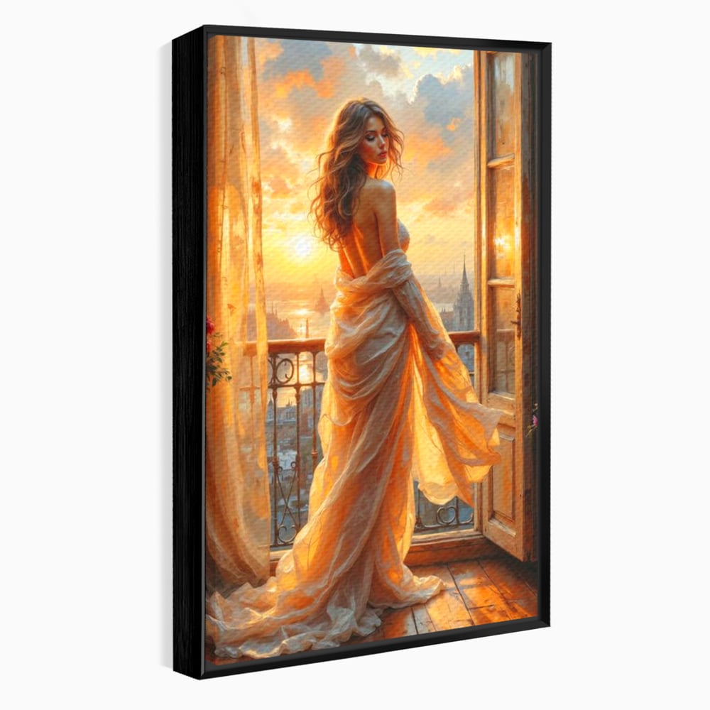 Tablou Canvas Premium, LuxCanva® G1240, Sclipiri de Dor,  Rasarit, Raza, Seara, Melancolie, Fragil, Frumusete, Vraja, Hipnotic, Diafan, Senzualitate, Emotie, Decoratiune, Zeita, Salon, Living, Dormitor