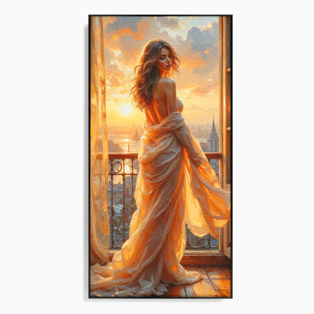 Tablou Canvas Premium, LuxCanva® G1240, Sclipiri de Dor,  Rasarit, Raza, Seara, Melancolie, Fragil, Frumusete, Vraja, Hipnotic, Diafan, Senzualitate, Emotie, Decoratiune, Zeita, Salon, Living, Dormitor