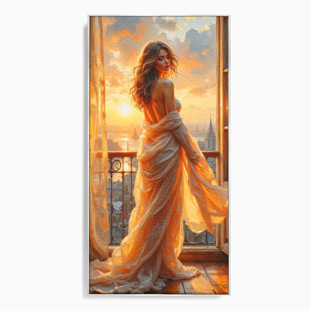 Tablou Canvas Premium, LuxCanva® G1240, Sclipiri de Dor,  Rasarit, Raza, Seara, Melancolie, Fragil, Frumusete, Vraja, Hipnotic, Diafan, Senzualitate, Emotie, Decoratiune, Zeita, Salon, Living, Dormitor
