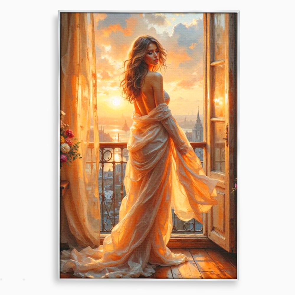 Tablou Canvas Premium, LuxCanva® G1240, Sclipiri de Dor,  Rasarit, Raza, Seara, Melancolie, Fragil, Frumusete, Vraja, Hipnotic, Diafan, Senzualitate, Emotie, Decoratiune, Zeita, Salon, Living, Dormitor