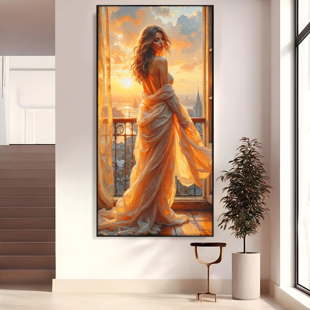 Tablou Canvas Premium, LuxCanva® G1240, Sclipiri de Dor,  Rasarit, Raza, Seara, Melancolie, Fragil, Frumusete, Vraja, Hipnotic, Diafan, Senzualitate, Emotie, Decoratiune, Zeita, Salon, Living, Dormitor