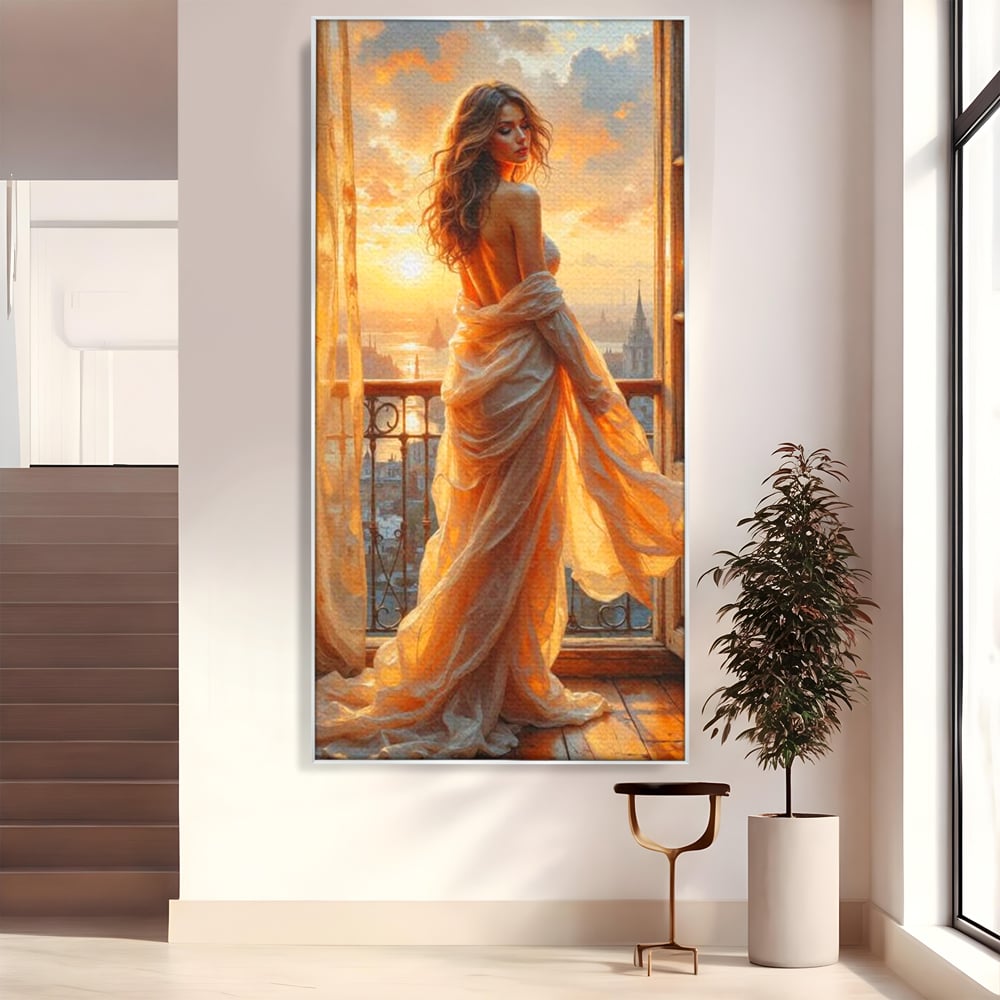 Tablou Canvas Premium, LuxCanva® G1240, Sclipiri de Dor,  Rasarit, Raza, Seara, Melancolie, Fragil, Frumusete, Vraja, Hipnotic, Diafan, Senzualitate, Emotie, Decoratiune, Zeita, Salon, Living, Dormitor