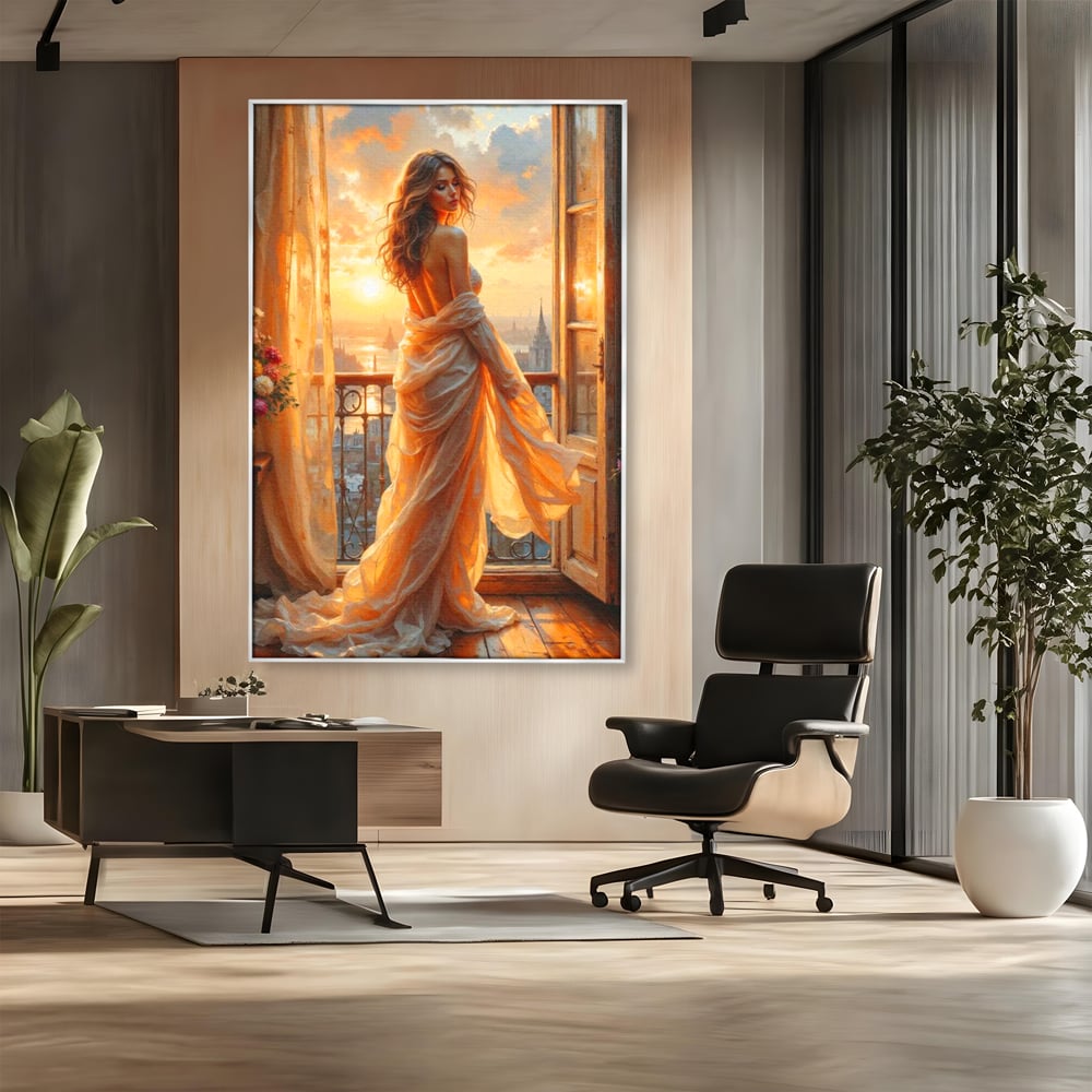 Tablou Canvas Premium, LuxCanva® G1240, Sclipiri de Dor,  Rasarit, Raza, Seara, Melancolie, Fragil, Frumusete, Vraja, Hipnotic, Diafan, Senzualitate, Emotie, Decoratiune, Zeita, Salon, Living, Dormitor