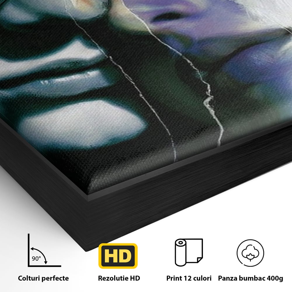 Tablou Canvas Premium, LuxCanva® G1242, Tacerea Dintre Noi, Cioburi, Rupt, Intreg, Iubire, El, Ea, Ochelari, Tacere, Atingeri, Dor, Unire, Fragilitate, Chipuri, Noi, Suflet, Cuplu, Salon, Living, Dormitor